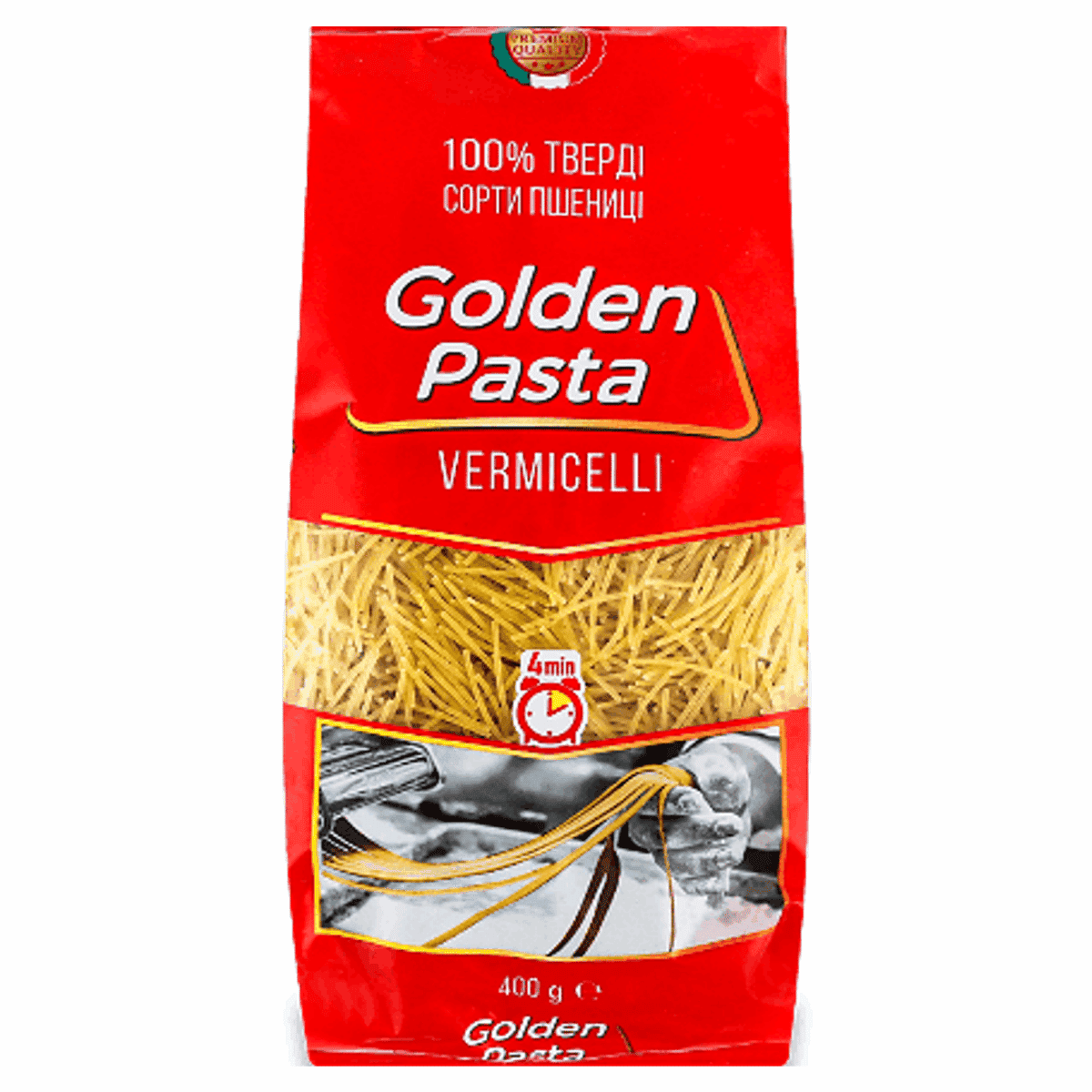 МАКАРОННІ ВИРОБИ ВЕРМІШЕЛЬ 0,4кг GOLDEN PASTA